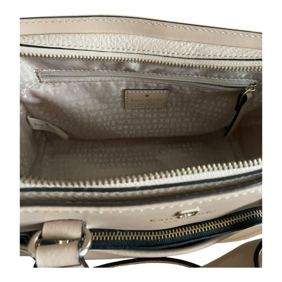 Kate Spade Mini Bernadine Hadley Satchel Tan Leather Handbag w/Crossbody Strap - Picture 6 of 10